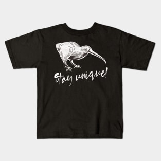 Funny Kiwi Bird stay unique Kids T-Shirt